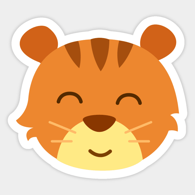 Tiger Face Sticker by samshirts